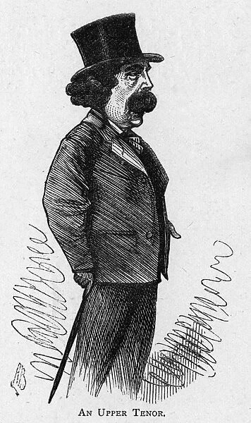 Caricature of the singer John Sims Reeves