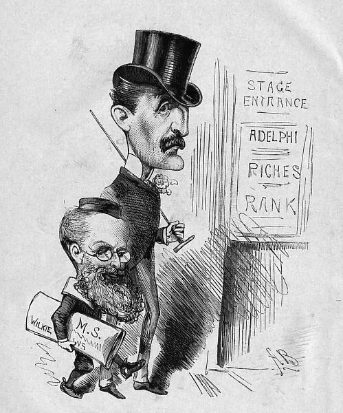 Caricature of Wilkie Collins and Edgar Bruce