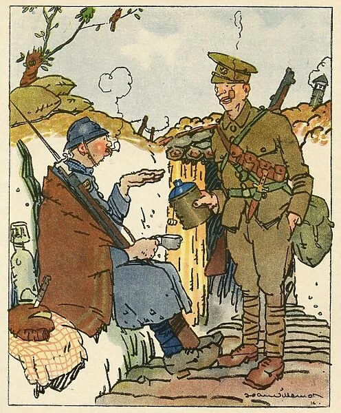 Cartoon, The little English knife, WW1
