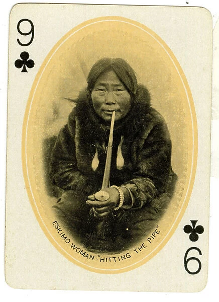 Eskimo Woman Hitting the Pipe