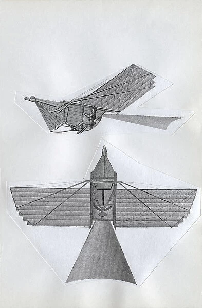 Line-Drawing of Thomas Walkers First Design for a Flyin?