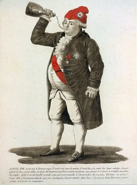 Louis XVI, avoit mis le Bonnet rouge, il avoit crie vive la