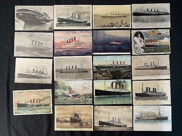 Ocean Liners - 19 assorted postcards