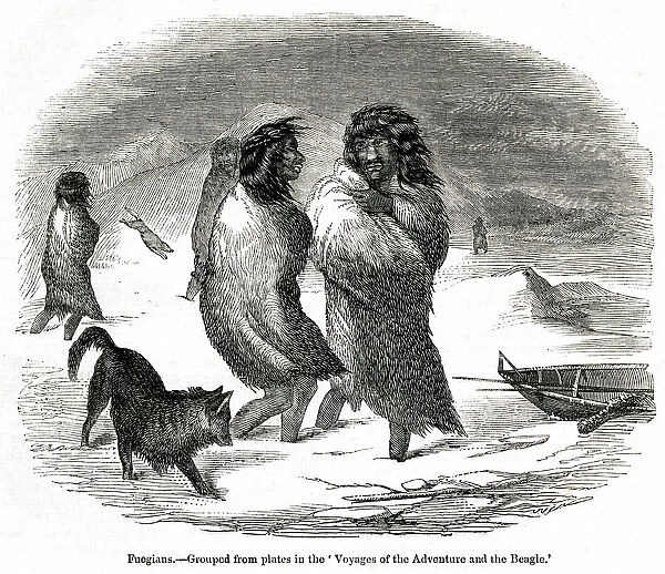 People of Tierra del Fuego, South America 1842