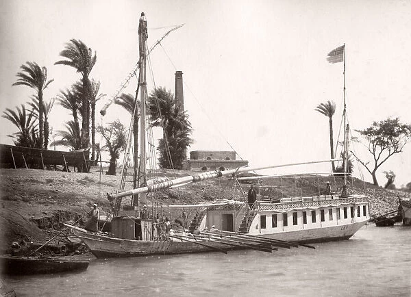 Pleasure barge, boat on the River Nile, Egypt