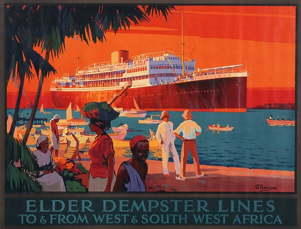 Poster advertising Elder Dempster Lines