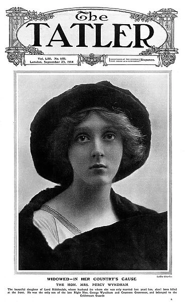 Tatler front cover - Mrs Percy Wyndham widowed, WW1