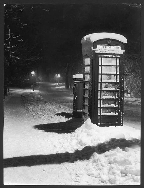Telephone Kiosk in Snow
