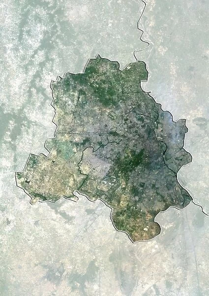Delhi, India, satellite image
