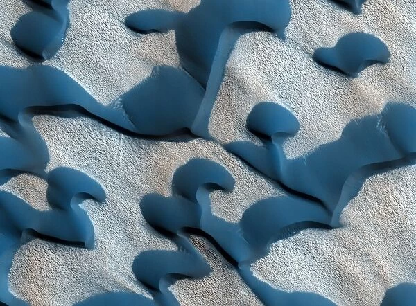 Martian sand dunes, satellite image