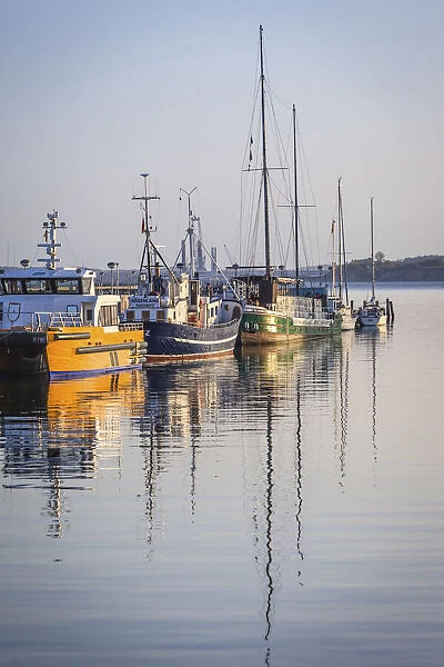 Boats in the port of Sassnitz on Rügen, Mecklenburg-Western Pomerania, Northern Germany, Germany