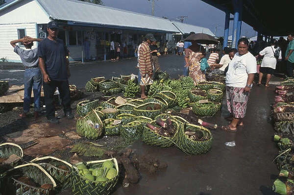 20061586. PACIFIC ISLANDS Western Samoa Apia. Market scene
