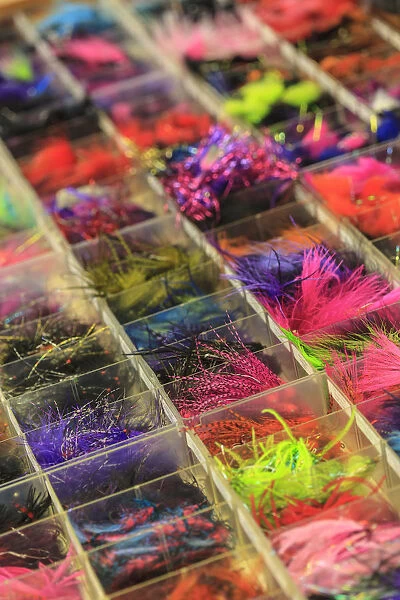 Close-up of fly fishing lures