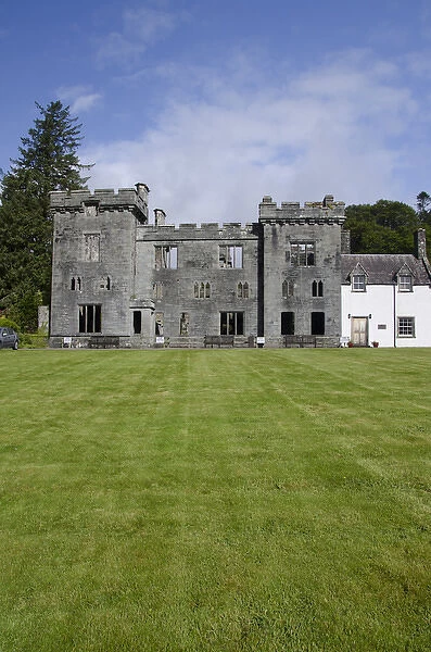 Scotland, Inner Hebrides, Isle of Skye, Armadale Castle & Gardens, ruins of Clan Donald house