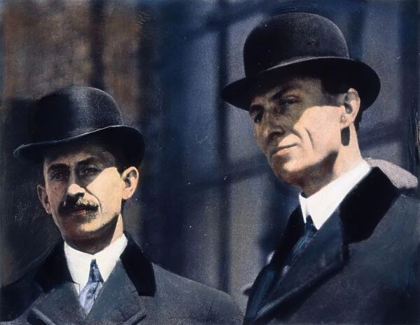 WRIGHT BROTHERS. Orville (left) (1871-1948) and Wilbur Wright (1867-1912)