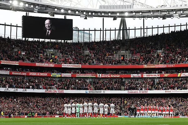 Arsenal Honors Sir Bobby Charlton with Minutes Applause before Arsenal v Sheffield United (2023-24)