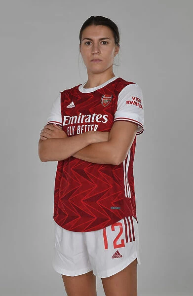 Arsenal Women's Team 2020-21: Steph Catley at Arsenal Women's Photocall