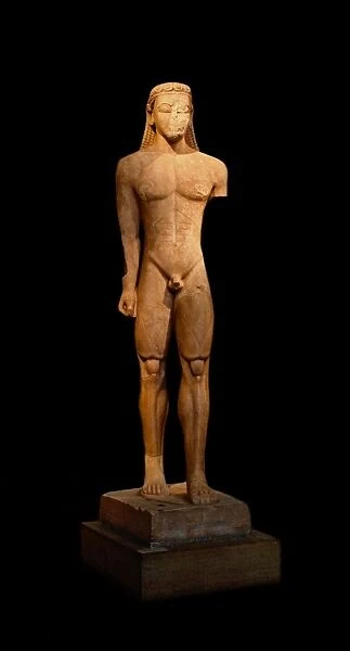 Statue of kouros, Naxian marble, from Sounion