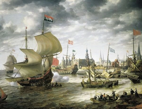 View of Copenhagen Port, by Pietro Bonaventura, 1630