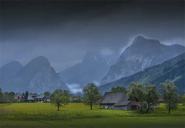Admont Valley view, in the spring, central Austria