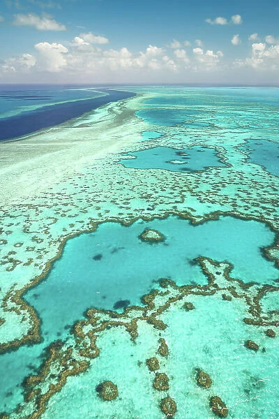 Aerial view of Hardy reef, Queensland
