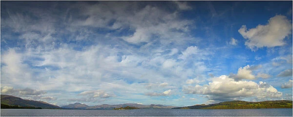 Beautiful skies over Loch Lomond, in the Trossachs, Scottish highlands