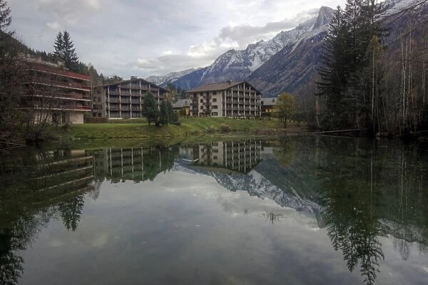 Chamonix holiday accommodation and Alps reflection