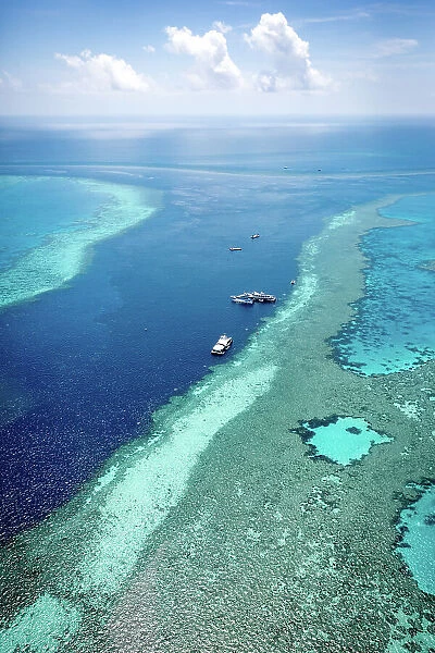 Natural Textures of Great Barrier Reef from above