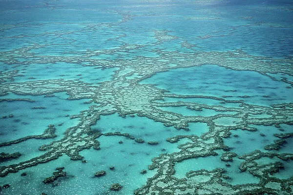 Natural Textures of Great Barrier Reef from above, Queensland, Australia