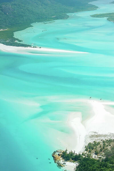 Whitsundays and Whitehaven beach from above. Queensland, Australia