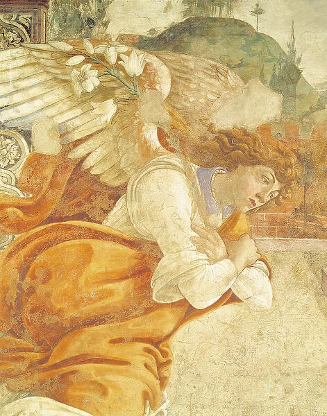 The Annunciation, detail of the Archangel Gabriel, from San Martino della Scala, 1481