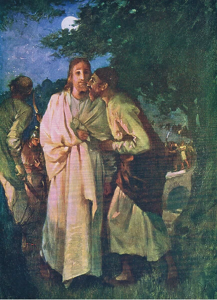 The betrayal, from The Bible Picture Book published by Thomas Nelson, c