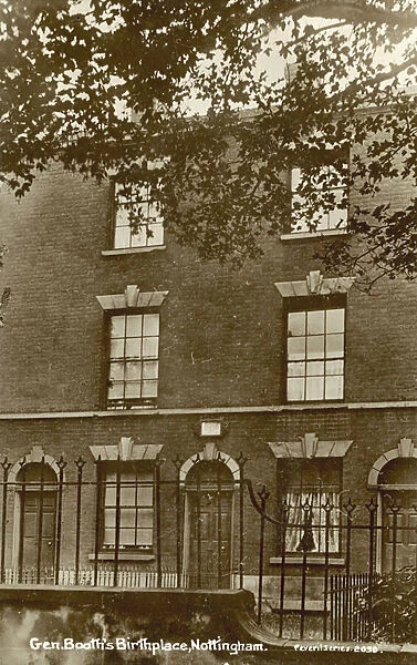 Birthplace of William Booth, founder and first General of the Salvation Army, Nottingham (b  /  w photo)