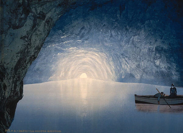 Blue grotto, Capri Island, 1890-1900 (photomechanical print)