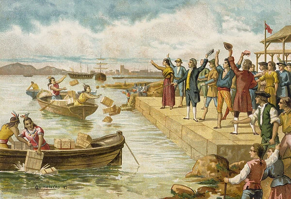The Boston Tea Party, 1773 (chromolitho)