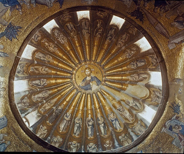 Christ pantocrator (or Christ in glory) and the Apostles (Mosaic, 1310-1320)