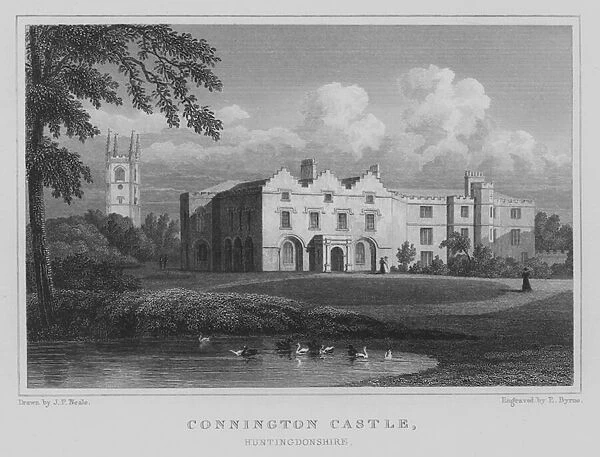Connington Castle, Huntingdonshire (engraving)