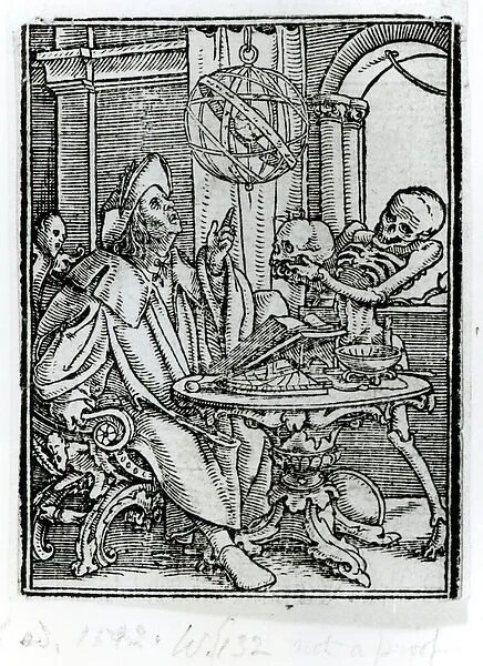 Death and the Astronomer, from The Dance of Death, engraved by Hans Lutzelburger, c