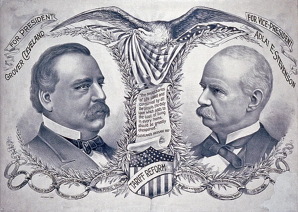 Democratic presidential campaign poster, 1892 (lithograph)