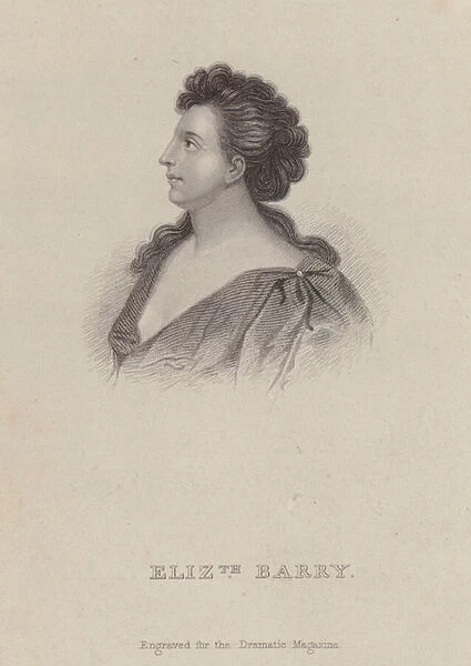 Elizabeth Barry, English actress (engraving)