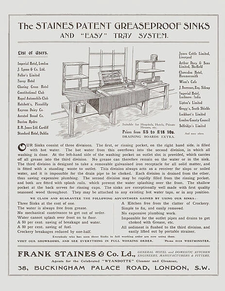 Frank Staines and Co, Ld (b  /  w photo)