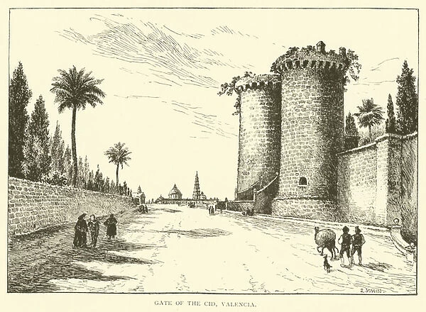 Gate of the Cid, Valencia (engraving)