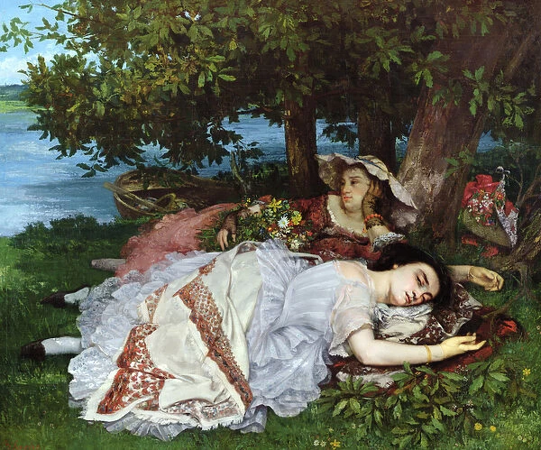 Girls on the Banks of the Seine, 1856-57 (oil on canvas)