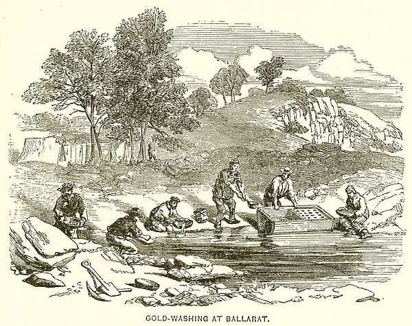 Gold-Washing at Ballarat (engraving)