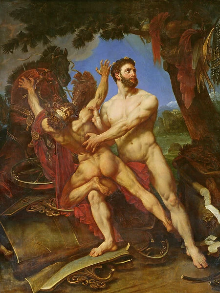 Hercules and Diomedes (oil on canvas)