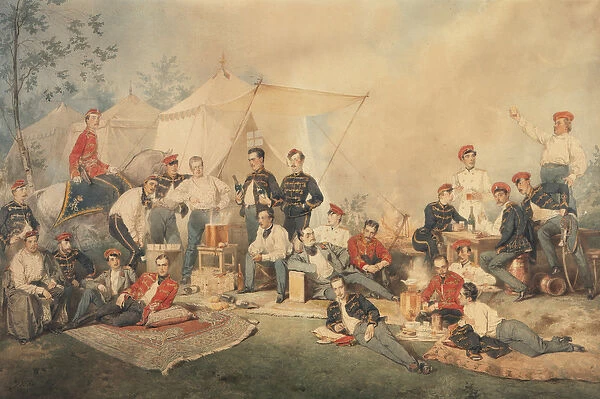 Hussars Carouse, 1873 (w  /  c on paper)