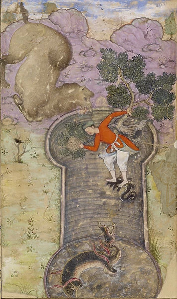 Illustration from Anvur-i SuhaylA (The lights of Canopus), a collection of fables