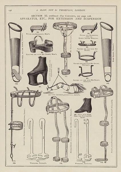 Illustration fors Maw, Son & Thompsons medical catalogue, 1891 (engraving)