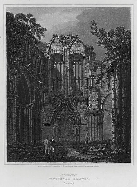 Interior of Holyrood Chapel, West End (engraving)