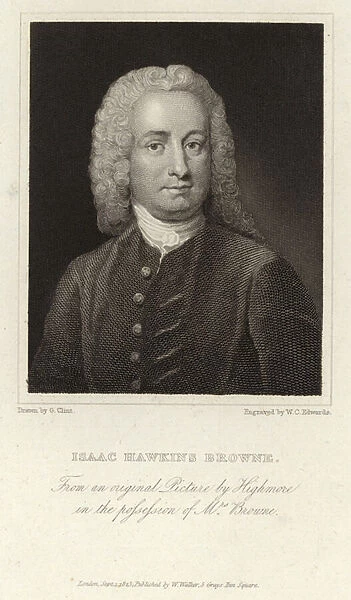 Isaac Hawkins Browne - English writer and politician (1705 - 1760) (engraving)